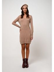 AUTHENTIC CASHMERE Kaszmirowa sukienka "Capelet" w kolorze beżowym rozmiar: XXL. Brązowe sukienki damskie AUTHENTIC CASHMERE, bez wzorów, z kaszmiru, bez ramiączek. Za 413.99 zł.