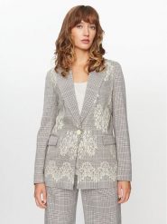 TWINSET Marynarka 232TP2635 Szary Regular Fit. Szare marynarki i żakiety damskie Twinset, bez wzorów, z syntetyku. Za 1,379.00 zł.