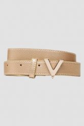 VALENTINO Złoty damski pasek Divina. Żółte paski damskie Valentino by Mario Valentino, bez wzorów. W wyprzedaży za 169.99 zł.