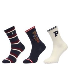 Skarpety długie Polo Ralph Lauren. Niebieskie skarpetki damskie Polo Ralph Lauren, bez wzorów. Za 199.99 zł.