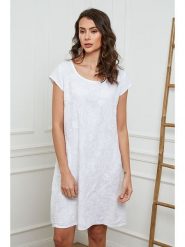 Fleur de Lin Lniana sukienka w kolorze białym rozmiar: XXL. Białe sukienki damskie Fleur de Lin, bez wzorów, ze lnu, bez ramiączek. Za 136.45 zł.