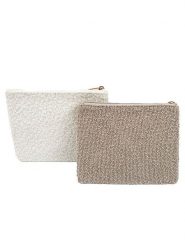 SiL Interiors Kosmetyczki (2 szt.) w kolorze biało-beżowym - 22 x 17 cm rozmiar: onesize. Białe kosmetyczki damskie SiL Interiors, bez wzorów, z materiału. Za 52.67 zł.