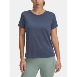 Koszulka Damska Sportowa Under Armour Launch Shortsleeve. Szare koszulki sportowe damskie Under Armour, bez wzorów, bez ramiączek, do biegania. Za 109.99 zł.