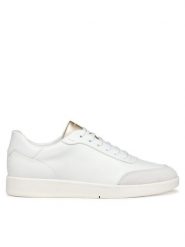 Geox Sneakersy D55UGA 05422 C1000 Biały. Białe obuwie sportowe damskie Geox, ze skóry, bez zapięcia. W wyprzedaży za 279.99 zł.