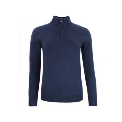 Damski sweter z golfem zapinany na zamek 1/2 Peak Mountain Acharlito. Niebieskie golfy damskie Peak Mountain, bez wzorów, bez ramiączek. W wyprzedaży za 293.50 zł.