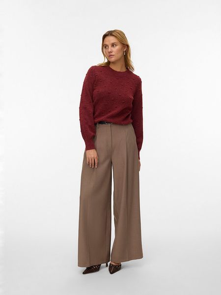 Vero Moda Sweter w kolorze bordowym rozmiar: S. Czerwone swetry klasyczne damskie Vero Moda, s, z wełny, bez kołnierzyka. Za 61.17 zł.