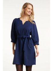 Smashed Lemon Sukienka w kolorze granatowym rozmiar: XL. Niebieskie sukienki damskie Smashed Lemon, bez wzorów, z tkaniny, bez ramiączek. Za 126.99 zł.