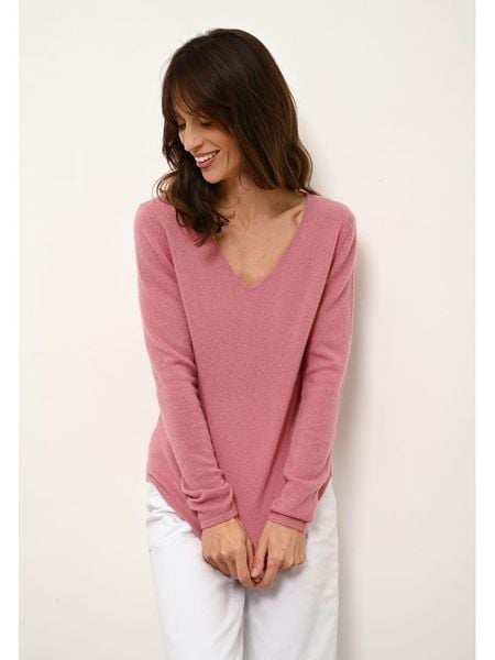 Just Cashmere Kaszmirowy sweter "Joan" w kolorze jasnoróżowym rozmiar: M. Różowe swetry klasyczne damskie Just Cashmere, m, z kaszmiru, bez kołnierzyka. Za 382.13 zł.