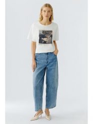 Oui Koszulka w kolorze białym rozmiar: 36. Białe koszulki damskie Oui, bez wzorów, z bawełny, bez kołnierzyka, bez ramiączek. Za 162.49 zł.