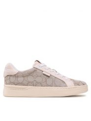 Coach Sneakersy Lowline Jacquard G5037 Beżowy. Brązowe obuwie sportowe damskie Coach, z materiału, bez zapięcia. Za 369.99 zł.