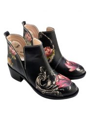 Goby Botki w kolorze czarnym rozmiar: 37. Czarne botki damskie Goby, z materiału, z okrągłym noskiem, bez obcasa, bez zapięcia. Za 347.99 zł.