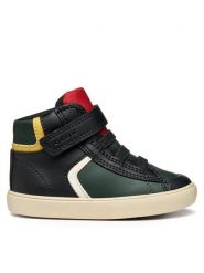 Geox Sneakersy B Gisli B461NA 054FU C0520 M Zielony. Zielone buty sportowe chłopięce Geox, ze skóry, bez zapięcia. Za 129.99 zł.