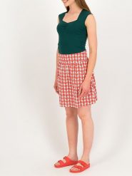 Blutsgeschwister Spódnica w kolorze czerwonym rozmiar: XS. Czerwone spódnice damskie Blutsgeschwister, xs, bez wzorów, z bawełny, mini. Za 100.99 zł.