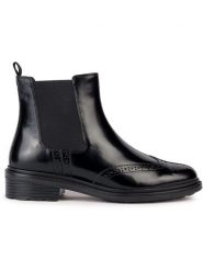 Geox Skórzane sztyblety "Walk Pleasure" w kolorze czarnym rozmiar: 39. Czarne botki damskie Geox. Za 506.32 zł.