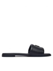 Tommy Hilfiger Klapki Th Logo Hardware Leather Mule FW0FW09292 Granatowy. Niebieskie klapki damskie Tommy Hilfiger, bez wzorów, ze skóry, bez obcasa, bez zapięcia. Za 369.99 zł.