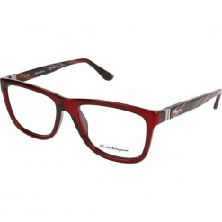 Oprawki "SF2694" w kolorze brązowo-czerwonym. Brązowe okulary przeciwsłoneczne damskie Carrera, Ferragamo. W wyprzedaży za 249.95 zł.