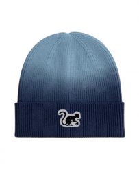 Czapka beanie – haftowane logo / gradient / rozmiar uniwersalny (niebieska). Niebieskie czapki damskie SURF MONKEY, z aplikacjami, z dzianiny. Za 139.95 zł.