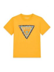 Guess T-Shirt L6GI00 K8HM4 Żółty Regular Fit. Żółte t-shirty i koszulki chłopięce Guess, z aplikacjami, z bawełny, bez kołnierzyka, bez ramiączek. Za 99.99 zł.