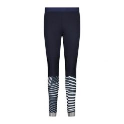 Damskie legginsy CMP. Czarne legginsy damskie CMP, bez wzorów, z dresówki, do biegania. Za 266.50 zł.