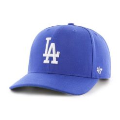 Czapka baseballowa Dodgers 47Brand MLB Coldzone MVP. Niebieskie czapki damskie 47 Brand, bez wzorów, z materiału. Za 190.50 zł.