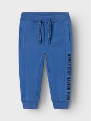 NAME IT Spodnie dresowe Benn 13226395 Niebieski Regular Fit. Niebieskie spodnie dresowe chłopięce Name it, z bawełny. Za 104.99 zł.