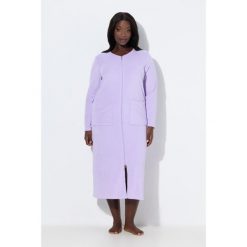 Damskie Szlafrok dwukierunkowy zamek błyskawiczny frotte miękki w dotyku. Niebieskie szlafroki damskie Ulla Popken, bez wzorów, z bawełny, bez kaptura. Za 239.99 zł.