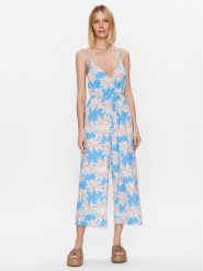 Roxy Kombinezon Never Ending Summer ERJX603348 Błękitny Regular Fit. Niebieskie sukienki damskie Roxy, bez wzorów, z bawełny, bez ramiączek. Za 189.99 zł.
