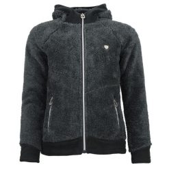 Kurtka polarowa z kapturem dla kobiet Peak Mountain Almi. Szare kurtki damskie Peak Mountain, xl, z aplikacjami, z materiału, z kapturem. Za 263.55 zł.