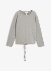 Bluza z bawełną organiczną. Żółte bluzy damskie bonprix, bez wzorów, z bawełny, bez kaptura. Za 77.99 zł.