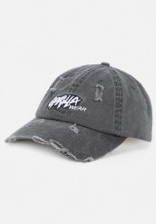Galway Distressed Czapka - Washed Szary. Szare czapki damskie GORILLA WEAR, bez wzorów, z bawełny. Za 214.00 zł.