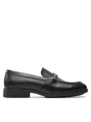 Tommy Hilfiger Lordsy FW0FW08339 Czarny. Czarne półbuty damskie Tommy Hilfiger, bez wzorów, ze skóry, bez obcasa, bez zapięcia. Za 419.99 zł.