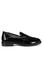 Remonte Lordsy D1U01-00 Czarny. Czarne półbuty damskie Remonte, bez wzorów, ze skóry, bez obcasa, bez zapięcia. Za 311.00 zł.