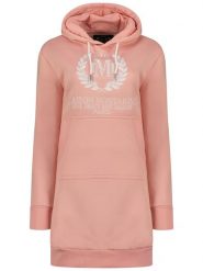 Maison Montaigne Sukienka dresowa "Giqueen" w kolorze szaroróżowym rozmiar: M. Różowe sukienki damskie Maison Montaigne, bez wzorów, z dresówki, bez ramiączek. Za 110.04 zł.