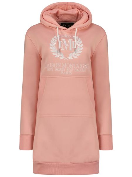 Maison Montaigne Sukienka dresowa "Giqueen" w kolorze szaroróżowym rozmiar: M. Różowe sukienki damskie Maison Montaigne, bez wzorów, z dresówki, bez ramiączek. Za 110.04 zł.
