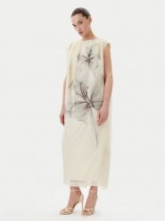 Herskind Sukienka koktajlowa Veronika 5586199 Écru Loose Fit. Sukienki damskie Herskind, bez wzorów, z jedwabiu, wizytowe, bez ramiączek. Za 949.99 zł.