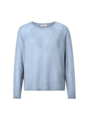 Rich & Royal Sweter w kolorze błękitnym rozmiar: M. Niebieskie swetry klasyczne damskie Rich & Royal, m, ze splotem, bez kołnierzyka. Za 184.46 zł.