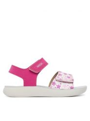 Geox Sandały B Sandal Lightfloppy B455TB 05404 C0886 Różowy. Czerwone sandały dziewczęce Geox, ze skóry, bez obcasa, bez zapięcia. Za 149.99 zł.
