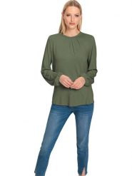 Heine Bluzka w kolorze khaki rozmiar: 34. Brązowe bluzki damskie Heine, bez wzorów, bez kołnierzyka, bez ramiączek. Za 43.37 zł.