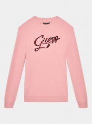 Guess Sweter J3BR06 Z2YA0 Różowy Regular Fit. Czerwone swetry dziewczęce Guess, z aplikacjami, z syntetyku, bez kołnierzyka, bez ramiączek. Za 139.99 zł.