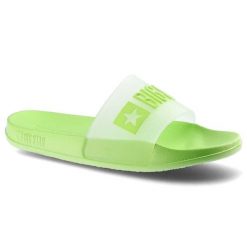 Zielone Klapki Big Star Damskie Wygodne Obuwie. Zielone klapki damskie Big Star, bez wzorów, bez obcasa, bez zapięcia. Za 49.99 zł.