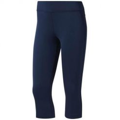 Spodnie sportowe damskie Reebok Wor PP Capri. Niebieskie spodnie dresowe damskie Reebok, xs, bez wzorów. Za 123.00 zł.