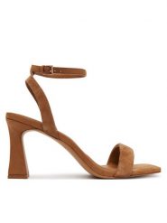 Aldo Sandały Austorai 14190559 Brązowy. Brązowe sandały damskie ALDO, bez wzorów, ze skóry, bez obcasa, na słupku, bez zapięcia. Za 379.99 zł.