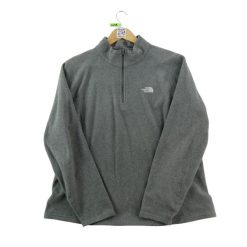 Second life - Bluza polarowa damska z golfem - Stan bardzo dobry. Szare bluzy damskie The North Face, m, bez wzorów, z materiału, bez kaptura. Za 138.16 zł.