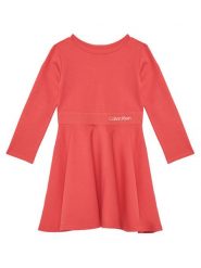Calvin Klein Jeans Sukienka codzienna Logo Tape IG0IG02666 M Różowy Regular Fit. Czerwone sukienki dziewczęce Calvin Klein Jeans, bez wzorów, z jeansu, bez ramiączek, proste. Za 249.99 zł.
