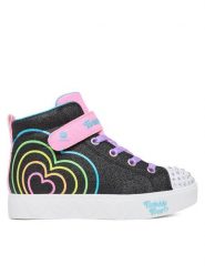 Skechers Sneakersy Heart Steps 314623L BKMT Czarny. Czarne buty sportowe dziewczęce Skechers, bez wzorów, z materiału, bez zapięcia. Za 199.99 zł.