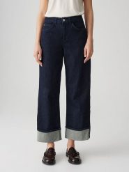 OPUS Dżinsy "Miva" - Comfort fit - w kolorze granatowym rozmiar: 38/L28. Niebieskie jeansy damskie Opus, z podwyższonym stanem. Za 244.95 zł.