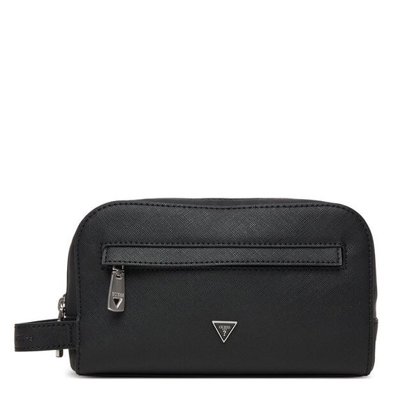 Kosmetyczka Guess. Czarne kosmetyczki damskie Guess, z aplikacjami. Za 184.99 zł.