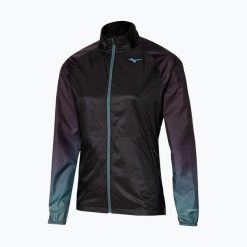 Kurtka do biegania damska Mizuno Aero. Czarne kurtki damskie Mizuno, xs, bez wzorów, ze skóry, bez kaptura. Za 199.99 zł.