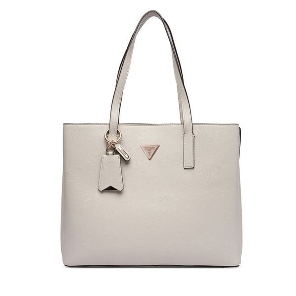 Torebka Guess. Białe shopper bag Guess, z aplikacjami, bez dodatków. Za 428.99 zł.