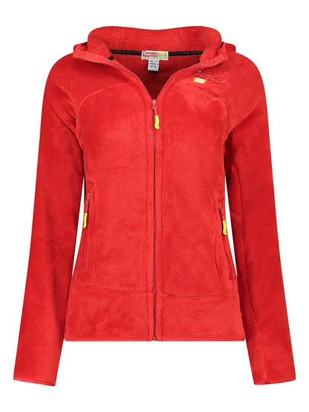 Canadian Peak Kurtka polarowa "Upaloodeak" w kolorze czerwonym rozmiar: XL. Czerwone kurtki damskie Canadian Peak, xl, bez wzorów, z materiału, bez kaptura. Za 95.92 zł.